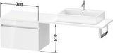 Duravit DuraStyle Konsolenunterschrank 700 mm weiß matt mit Auszug und Dämpfung