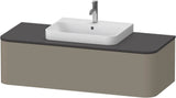 DURAVIT Happy D.2 Konsolenwaschtischunterbau 1300 mm taupe supermatt mit Tip-On-Technik & LED