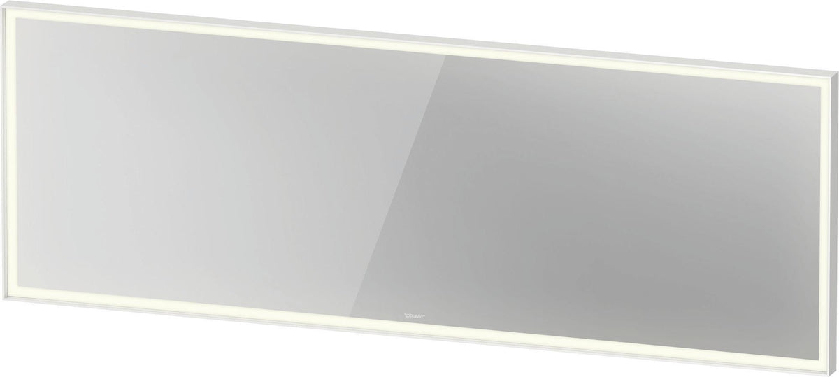 DURAVIT L-Cube Lichtspiegel 650x700mm mit Sensor, LED-Beleuchtung, Spiegelheizung & Kondensschutz, Weiß