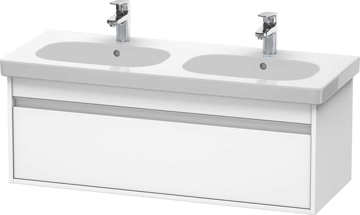 DURAVIT Ketho Waschtischunterbau wandhängend 1150 mm, 1 Auszug, weiß matt – mit Soft-Close