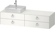 DURAVIT White Tulip Konsolenwaschtischunterbau 1600 mm, 4 Schubkästen, Weiß Seidenmatt, Philippe Starck