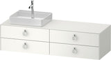 DURAVIT White Tulip Konsolenwaschtischunterbau 1600 mm, 4 Schubkästen, Weiß Seidenmatt, Philippe Starck