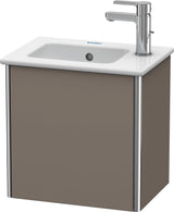 Duravit XSquare Waschtischunterbau 410 mm Flannel Grey Hochglanz, 1 Tür links, wandhängend