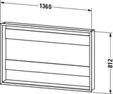 DURAVIT Einbauset Licht & Spiegel – Montagerahmen für Badmöbel, 139 x 661 x 810 mm