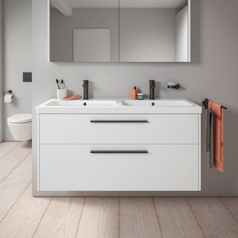 Duravit D-Code Einhebel-Waschtischmischer mit Kaltstart-Funktion, Chrom, 107 mm Ausladung