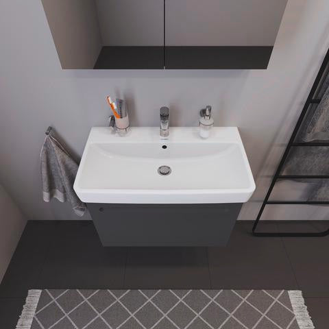 Duravit No.1 Waschtischunterbau wandhängend 740 mm Weiß Matt mit 1 Auszug und Soft-Close