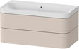 DURAVIT Happy D.2 c-shaped Waschtischset 975 mm wandhängend mit Tip-on und Soft-Close