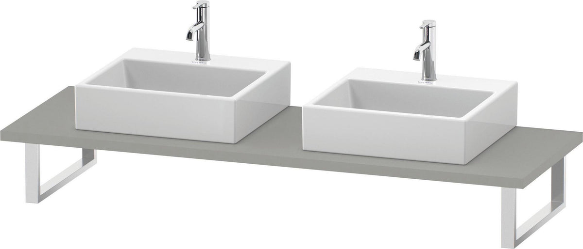Duravit L-Cube Konsole variabel – 2 Ausschnitte, 550 mm Tiefe, Weiß Matt