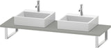 Duravit L-Cube Konsole variabel – 2 Ausschnitte, 550 mm Tiefe, Weiß Matt
