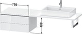 Duravit L-Cube Unterschrank 720 mm taupe supermatt mit 2 Schubkästen und Einrichtungssystem