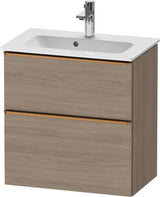 DURAVIT D-Neo Waschtischunterbau 610 mm Eiche Terra Matt – Wandhängend mit Soft-Close
