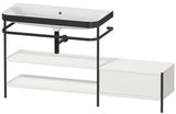 Duravit Waschtischset Happy D.2 Plus 1600x490mm taupe supermatt mit Hahnloch