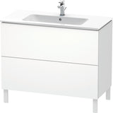 Duravit L-Cube Waschtischunterbau 1020 mm taupe matt, bodenstehend, 2 Auszüge, Tip-On