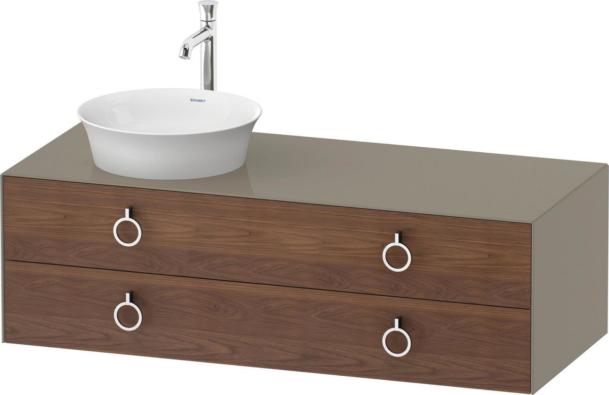 DURAVIT White Tulip Waschtischunterbau 1300 mm Taupe Seidenmatt mit LED-Beleuchtung
