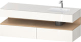 DURAVIT Qatego Einbauwaschtisch mit Konsolenwaschtischunterbau 1600 mm Weiß Matt