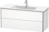 DURAVIT XSquare Waschtischunterbau 1210 mm, 2 Schubkästen, Weiß Seidenmatt, wandhängend