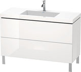 Duravit L-Cube Waschtischset 1200 mm mit Vero Air Möbelwaschtisch, bodenstehend, ohne Überlauf