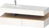 DURAVIT Qatego Studio F. A. Porsche Einbauwaschtisch mit Konsolenwaschtischunterbau 1600 mm Weiß Matt