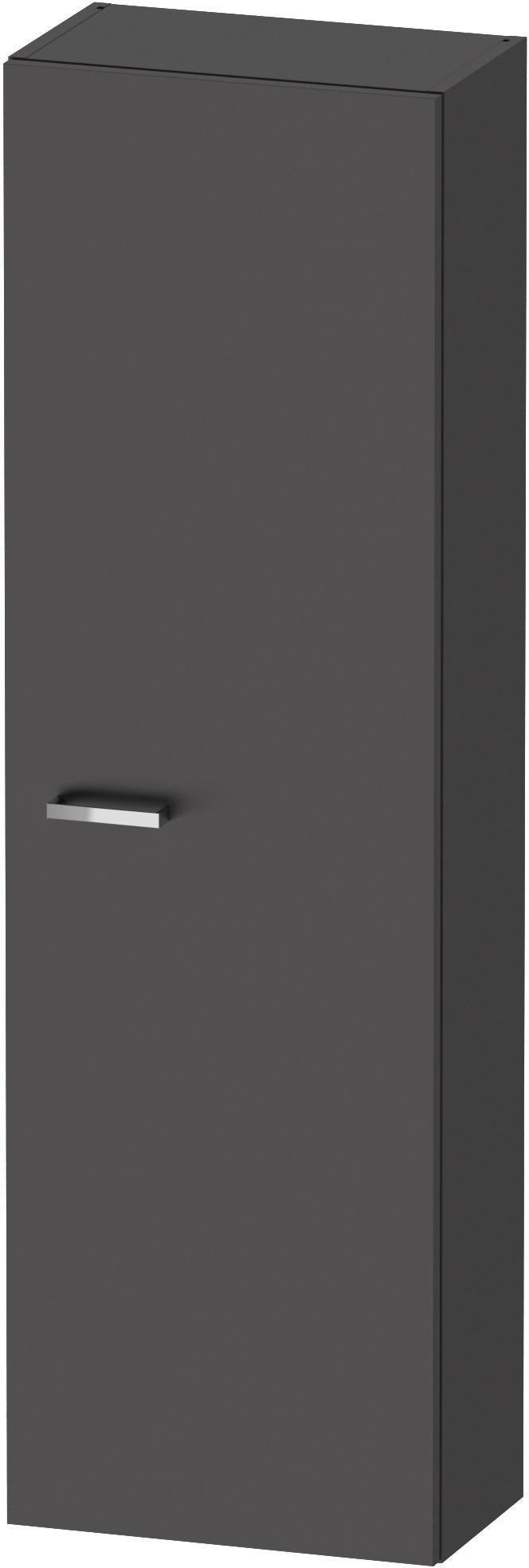 DURAVIT XBase Halbhochschrank 400 mm weiß matt, Anschlag links, mit Soft-Close und 4 Glasböden