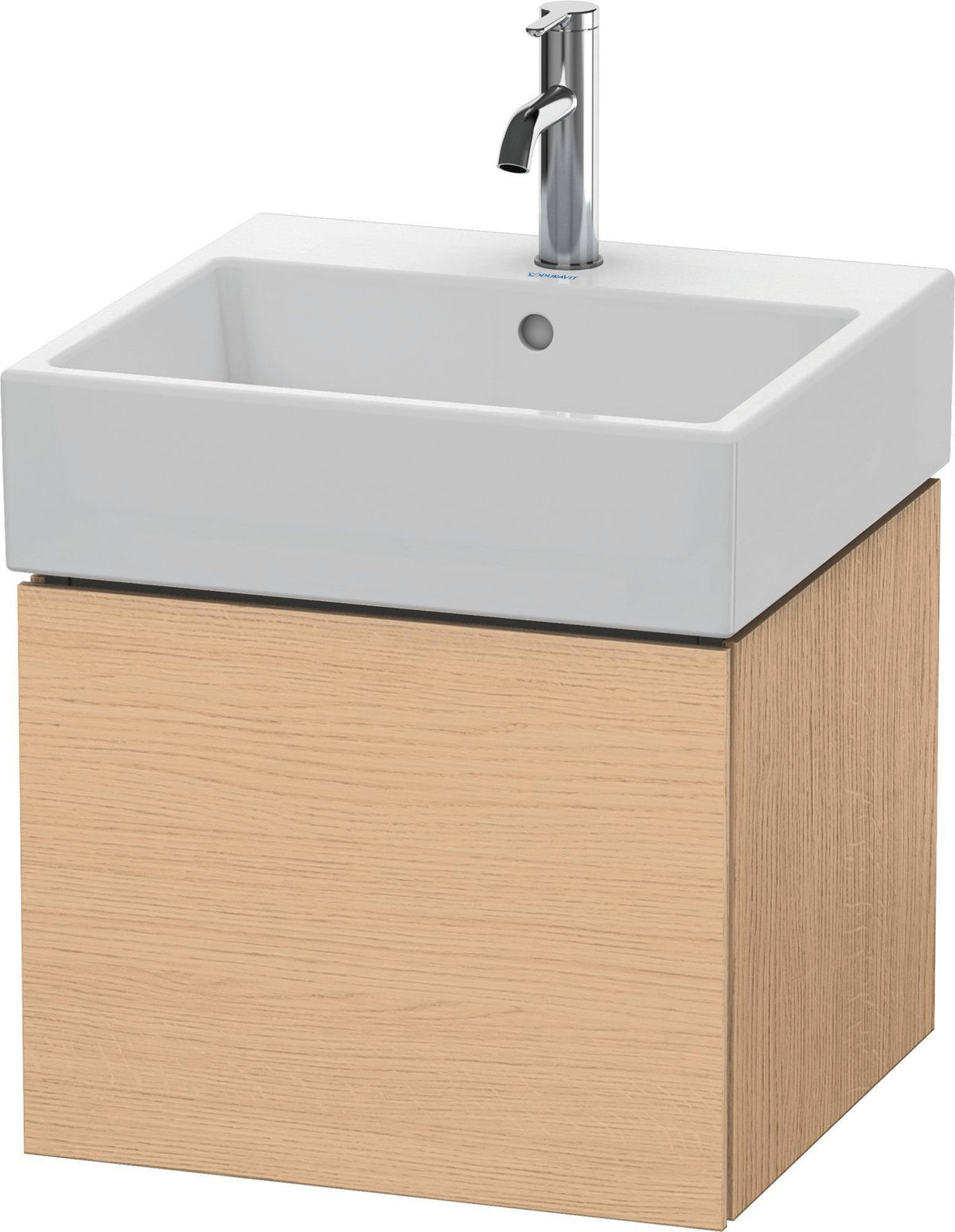 DURAVIT L-Cube Waschtischunterbau 484 mm, 1 Auszug, Weiß Matt, wandhängend, Tip-On
