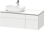 weiß supermatt / Spanplatte / 2 Schubkästen, 2 Auszüge