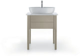 DURAVIT Luv Quarzsteinkonsole 688x475mm mit 1 Ausschnitt, weiß struktur – Designerin Cecilie Manz