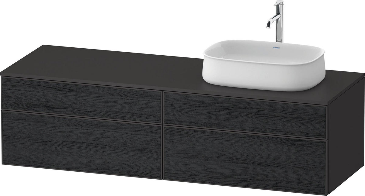 Duravit Zencha Konsolenwaschtischunterbau 1600 mm Eiche Anthrazit mit 2 Auszügen