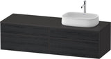 Duravit Zencha Konsolenwaschtischunterbau 1600 mm Eiche Anthrazit mit 2 Auszügen