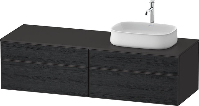 Duravit Zencha Konsolenwaschtischunterbau 1600 mm Eiche Anthrazit mit 2 Auszügen