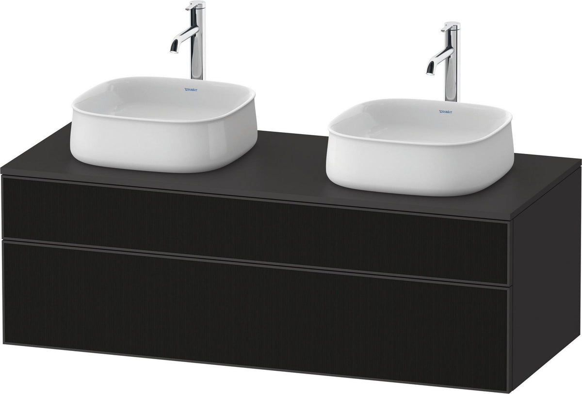 DURAVIT Zencha Konsolen-Waschtischunterbau 1300 mm Eiche Anthrazit wandhängend