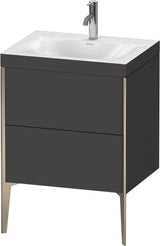 DURAVIT XViu c-bonded Waschtischunterbauset 610x600x480 mm mit 2 Auszügen und Tip-on-Technik