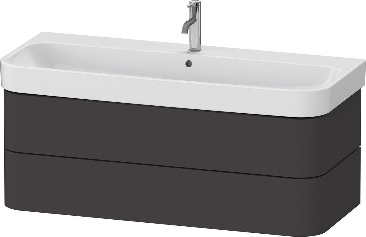 DURAVIT Waschtischunterbau Happy D.2+ wandhängend 1175 mm Taupe supermatt mit Tip-On Technik