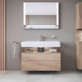 DURAVIT Qatego Hochschrank 400 mm, 2 Türen, weiß Hochglanz, Eiche Schw. Matt
