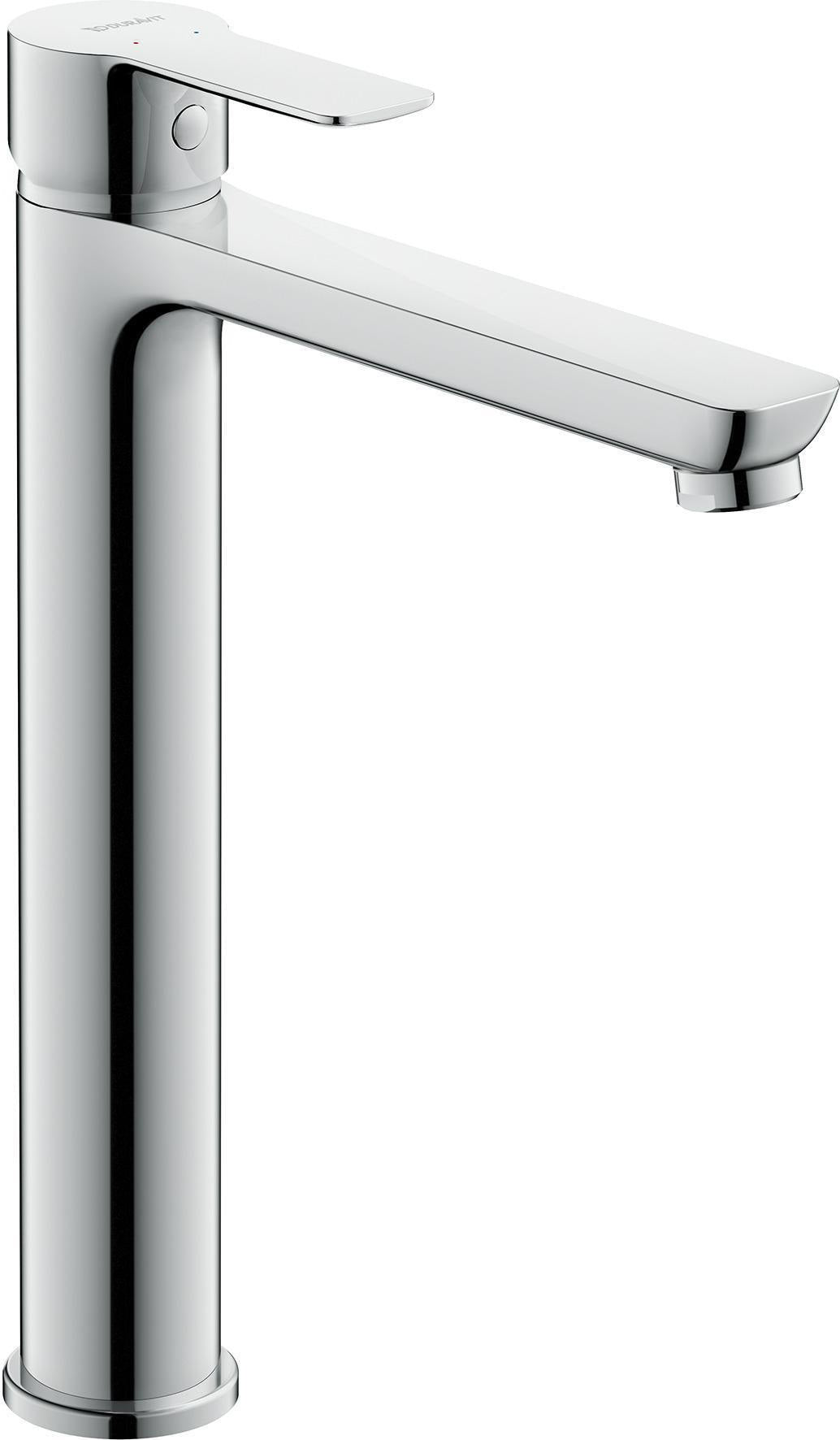 DURAVIT A.1 Einhebel-Waschtischmischer XL Chrom mit Zugstange – 180 mm Ausladung, Keramikmischsystem