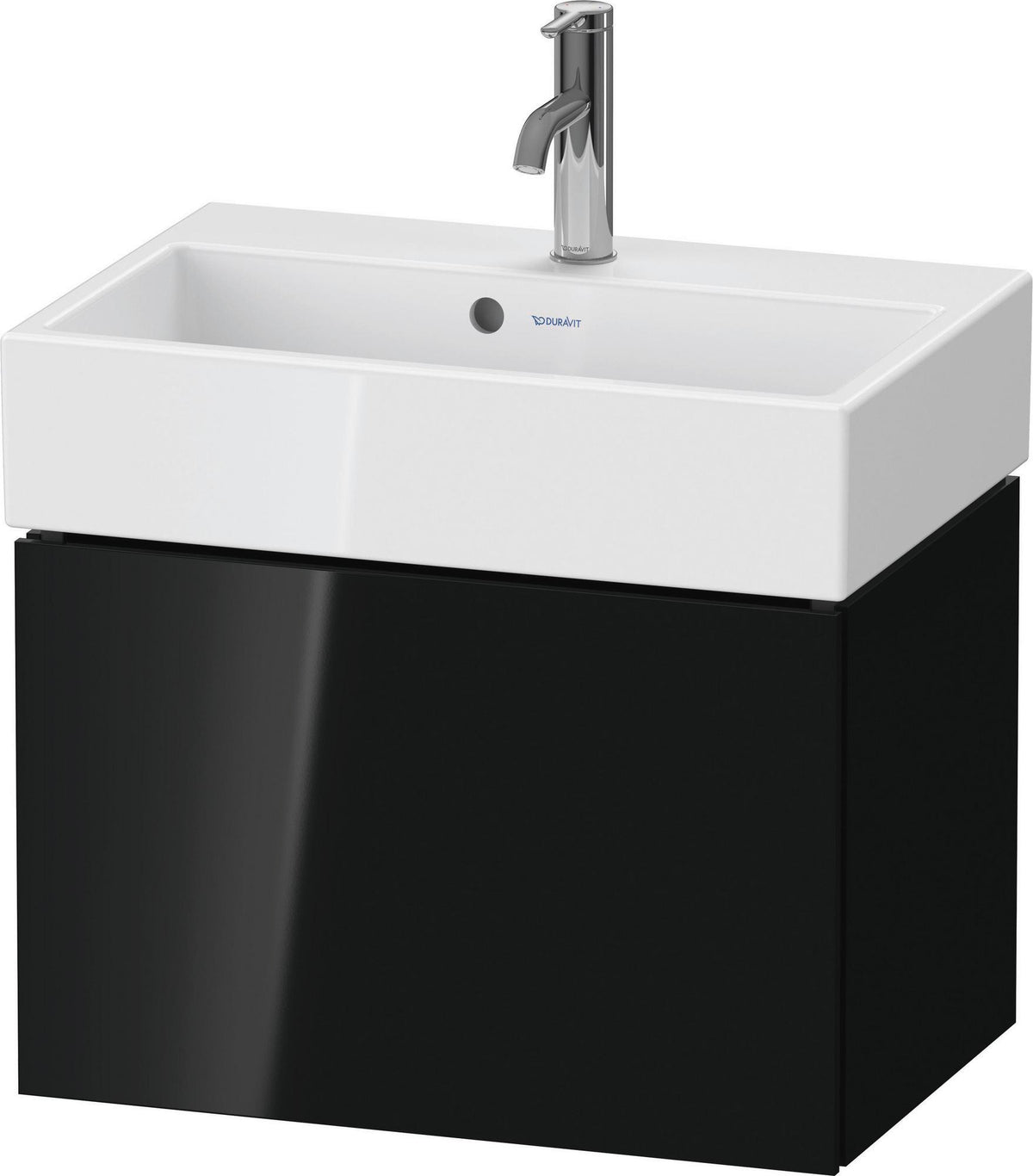 DURAVIT L-Cube Waschtischunterbau wandhängend 584 mm Weiß Matt mit 1 Auszug und Tip-On-Technik