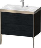 DURAVIT XViu c-bonded Waschtischset bodenstehend 800 mm mit 2 Auszügen und Push-Open
