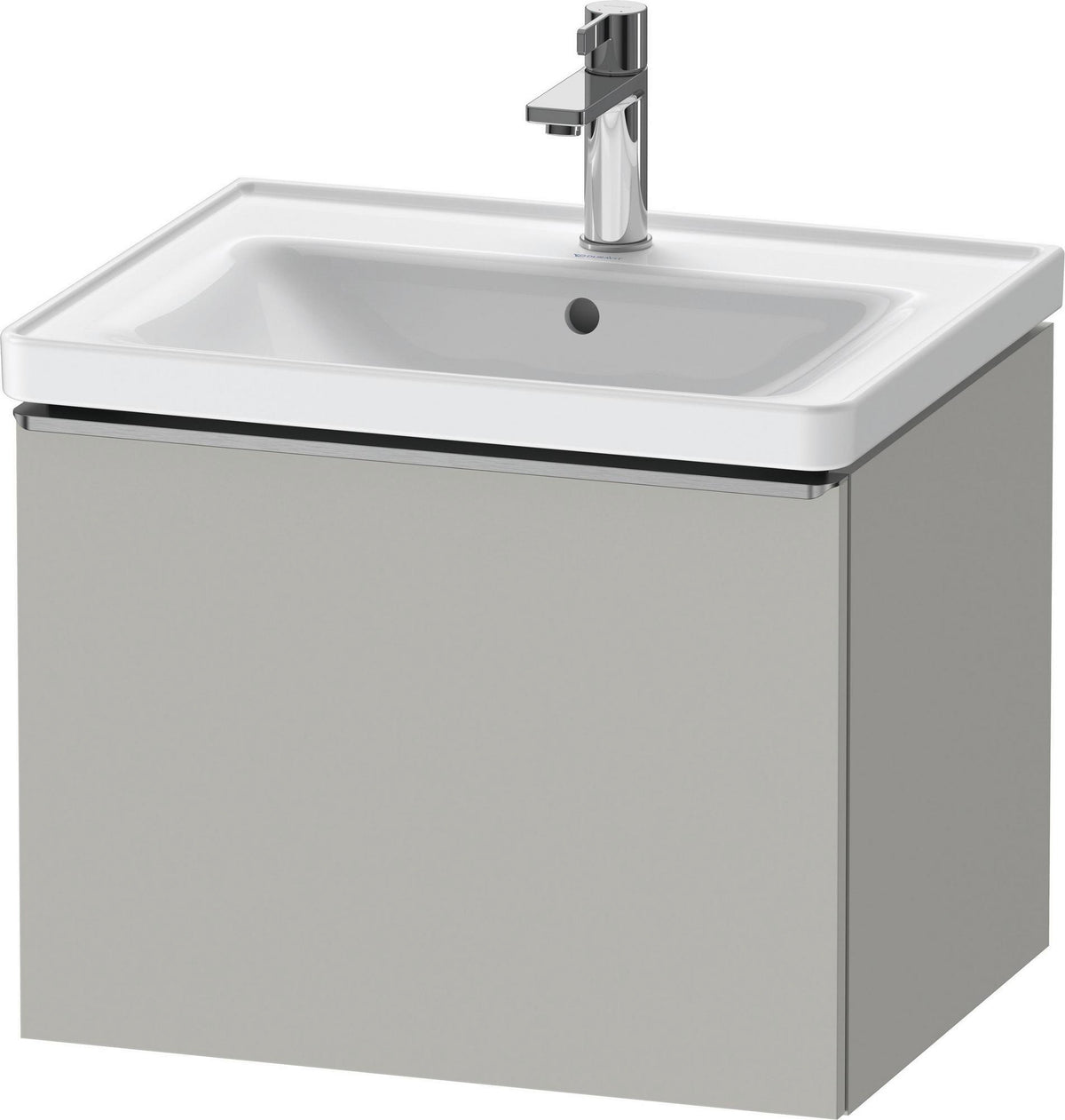 DURAVIT D-Neo Waschtischunterbau 584 mm betongrau matt mit 1 Auszug und Soft-Close