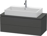 DURAVIT L-Cube Konsolenwaschtischunterbau 1020 mm betongrau matt, 2 Schubkästen, Tip-On