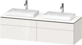 Duravit L-Cube Waschtischunterbau 1620 mm taupe supermatt, wandhängend, Tip-On