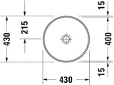 DURAVIT Einbauwaschtisch Architec 400 mm weiß ohne Überlauf für Unterbaumontage