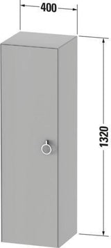DURAVIT Halbhochschrank White Tulip 1320 mm Nussbaum Taupe mit Griff links