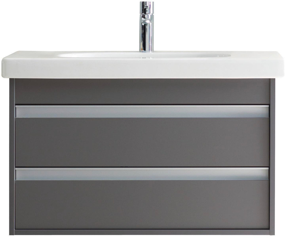 Duravit D-Code Möbelwaschtisch 850 mm mit Überlauf und Hahnlochbank – Weiß