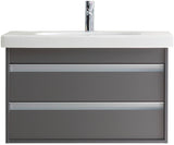 Duravit D-Code Möbelwaschtisch 850 mm mit Überlauf und Hahnlochbank – Weiß