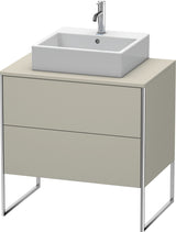 DURAVIT XSquare Waschtischunterbau bodenstehend 800 mm Taupe Seidenmatt 2 Schubladen