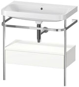 Duravit Waschtischset Happy D.2 Plus 775x490mm Taupe Supermatt – Einrichtungssystem Nussbaum Mitte