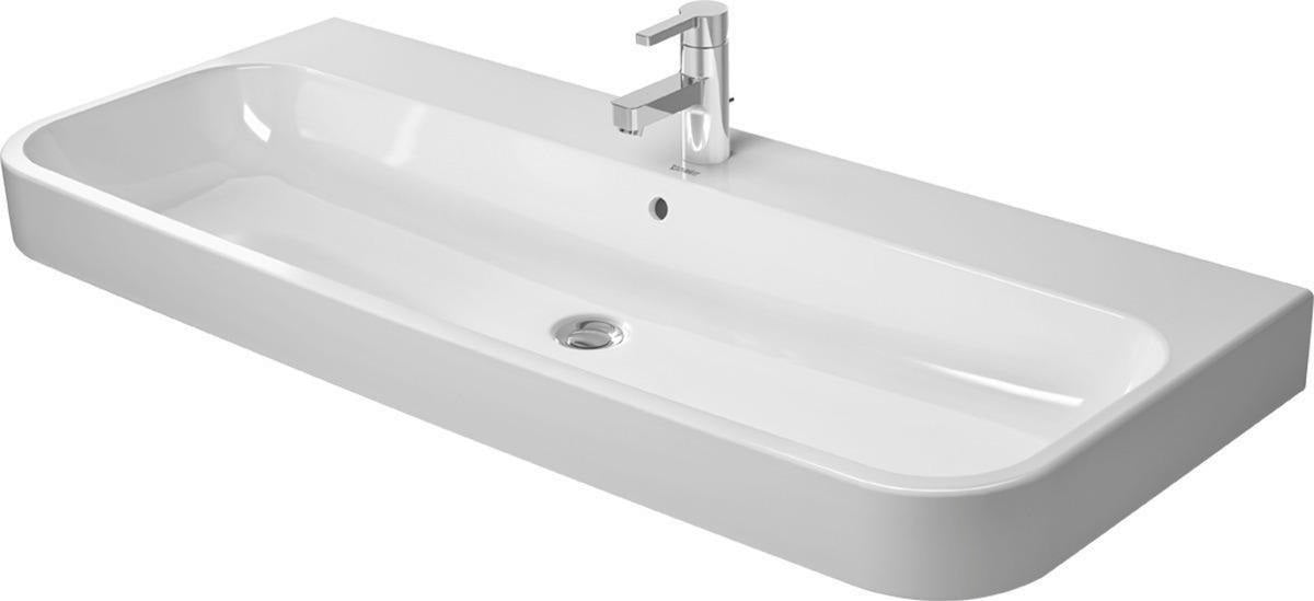 DURAVIT Möbelwaschtisch Happy D.2 1200 mm mit Überlauf, 1 Hahnloch mittig, weiß