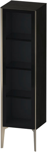 DURAVIT XViu Halbhochschrank 1330 mm Parsolglas Eiche Schwarz matt mit Tip-on