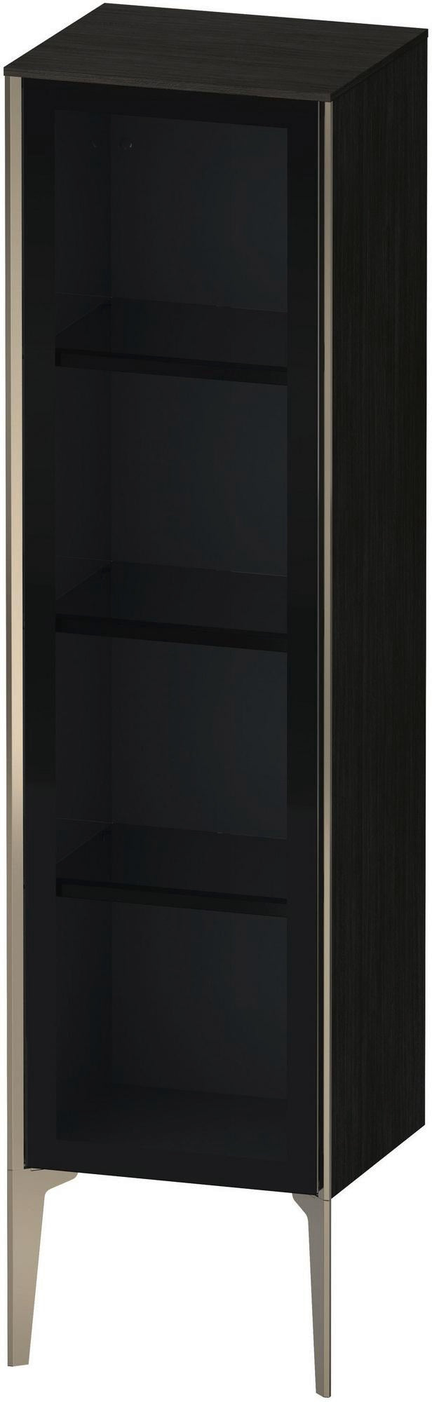 DURAVIT XViu Halbhochschrank 1330 mm Parsolglas Eiche Schwarz matt mit Tip-on