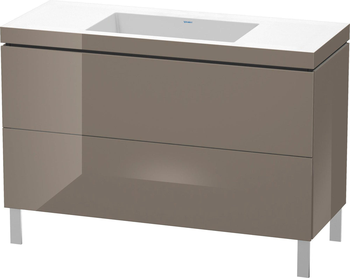 DURAVIT L-Cube Waschtischset mit Vero Air 698x1200x480 mm, 2 Auszüge, Flannel Grey Hochglanz