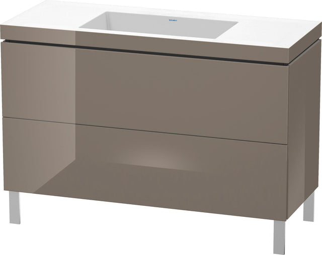 DURAVIT L-Cube Waschtischset mit Vero Air 698x1200x480 mm, 2 Auszüge, Flannel Grey Hochglanz
